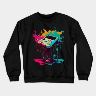 Retro Gaming Ink Melt Crewneck Sweatshirt